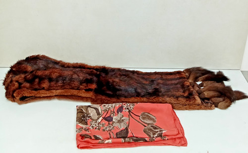 Vintage real mink fur stole - mink,