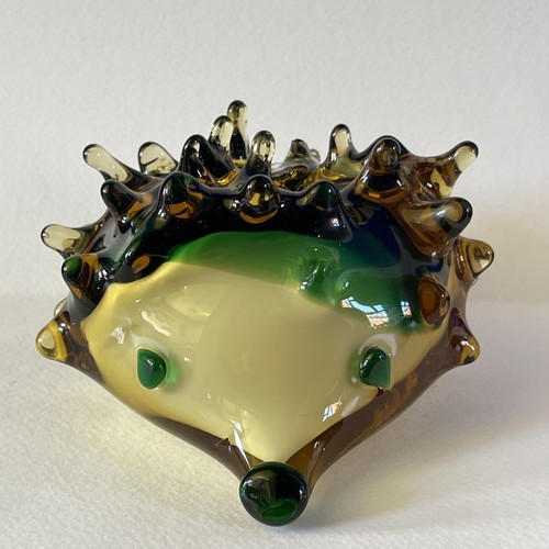 Vintage art glass hedgehog - vintage,