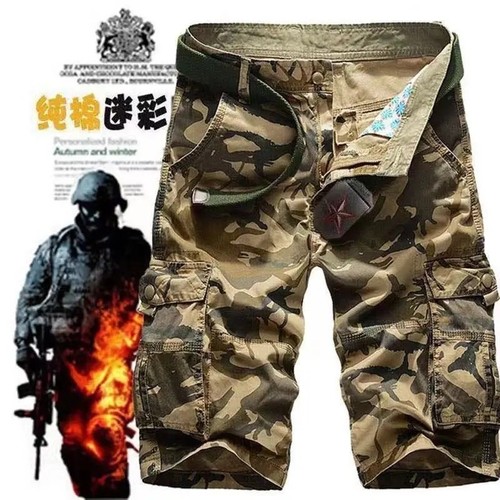 Mens army camouflage shorts - army,