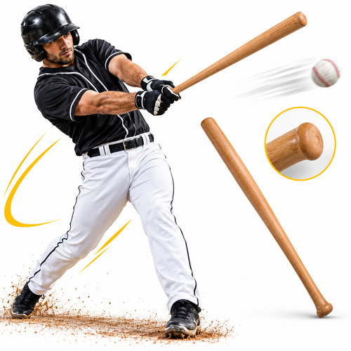 62cm solid wood baseball - 62cm,