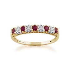 Classic Ruby & Diamond Half