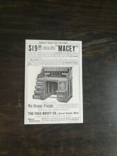 Vintage 1899 Macey Roll Top Oak Desk Fred Macey Company Original Ad 1021