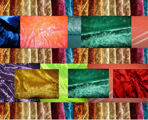 Crushed velvet fabric - crushed,