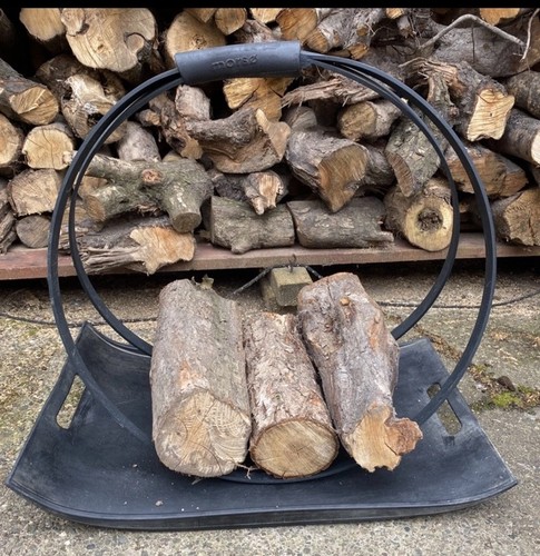 Morso black loop log holder - log,