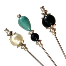 Hat pins vintage antique - x,