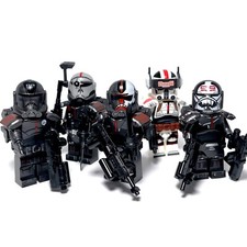 Bad Batch Custom Lego Minifigures Star Wars Clone Force 99 Elite Black Commandos