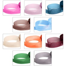 20m Woven Edge Organza Ribbon 6mm–38mm Assorted Colours for Crafts Gift Wrap