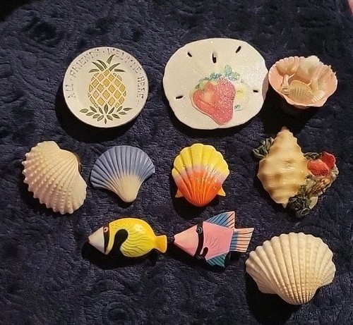 Lot fridge magnets beach - fridge,