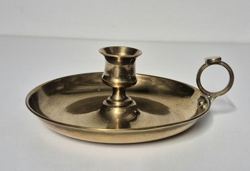 Vintage brass chamberstick - vintage,