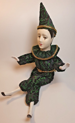 Vintage handmade pierrot clown - vintage,