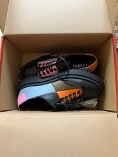 Ladies Camper Twins Leather Shoes Black With Multicolour Accents Size 3