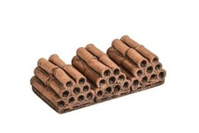 Terracotta pipes pallets - terracotta, on