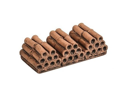 Terracotta pipes pallets - terracotta, on