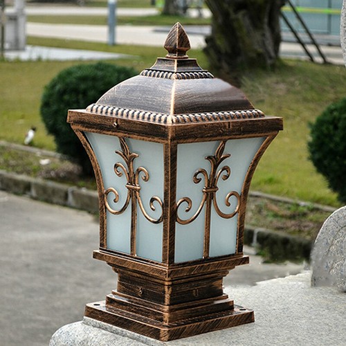 Vintage pillar light glass - vintage,