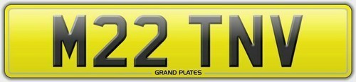Number plate m22 tnv - plate,