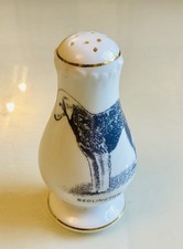 Vintage Pepper Shaker Bedlington Terrier Bone China Gilded