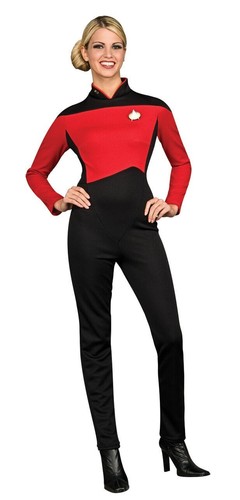 Star trek ladies red jumpsuit - star,
