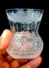 Stunning Edinburgh Crystal Thistle Whiskey Glass