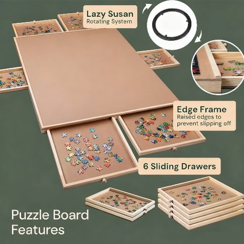Wooden jigsaw puzzle - jigsaw, board