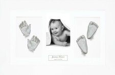 Baby Casting Kit Set White Box Frame Twins Siblings Easy Make 3D Hand Foot Casts