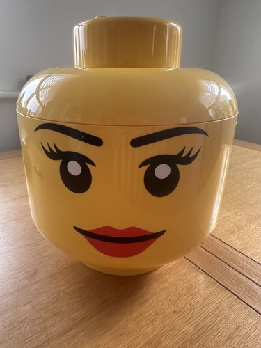 Lego storage head - storage, yellow