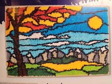 NEW LEISURE ARTS Latch Hook Kit LANDSCAPE 24 X 36 Rug Kits 57392 SUN MOUNTAINS 