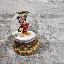 Walt Disney Showcase Disney Traditions Snow Globe Mickey Merry Christmas