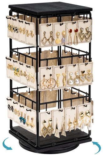 360 rotating earring display - earring,