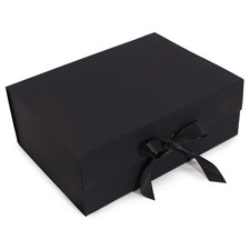 Flat Pack Gift Box - Extra Large  (33x25x12cm) - Black