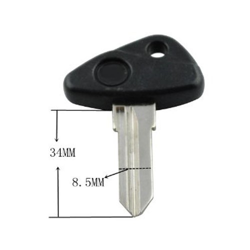 Black motorcycle key - black, for