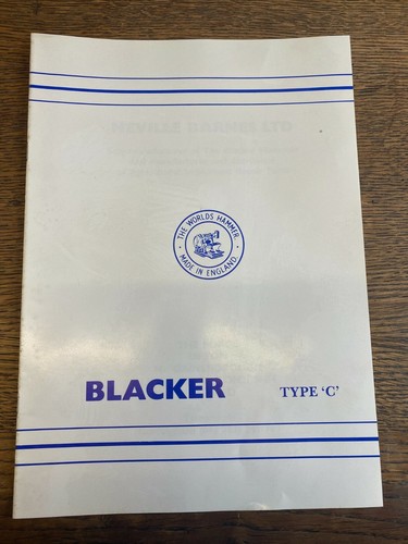 Blacker hammer type manual - blacker,