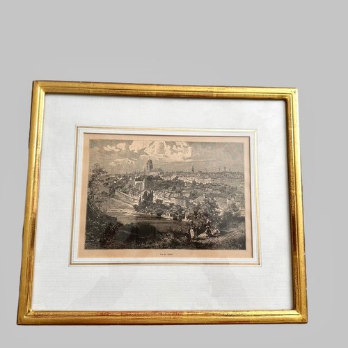 Antique engraving vue berne - antique, de