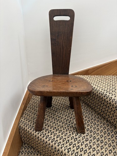 Antique wooden spinning chair - wooden,