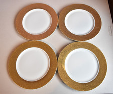 NEXT DINNER PLATES GOLD AND WHITE X 4 EXCELLENT