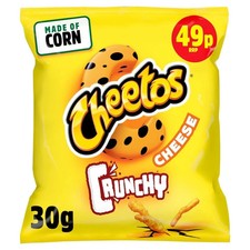 Full Box of 30 Cheetos Crunchy Cheese Snacks 30g Bags -Free Fast Delivery