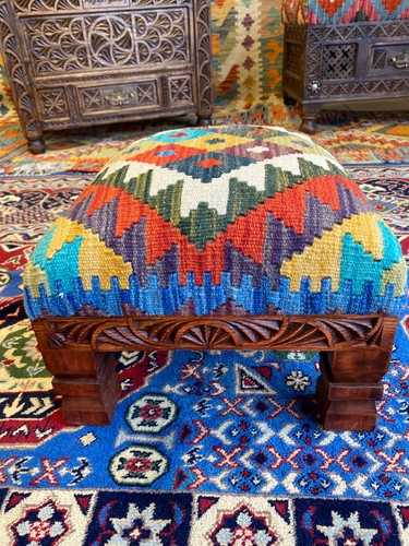 Afghan mazar kilim camel wool - afghan,