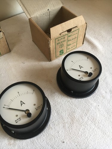 Vintage italian ammeter 5 - vintage, 0-5