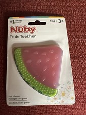 Nuby Watermellon Fruit Slice All Silicone Teether - Textured Surface - BPA Free