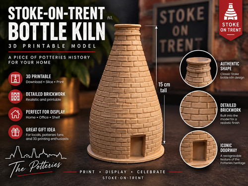 Stoke trent bottle - stoke-on-trent, 3d