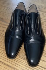 Cesare Paciotti Men’s Leather Point Toe Patent Black Fashion Dress Shoes Sz 10