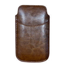 PU Leather Card Slot Pull Tab Case Cover Pouch For Various Mobiles - Brown (XL)