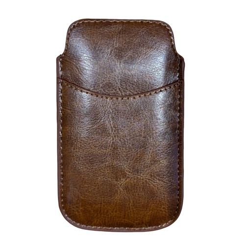 Leather card slot pull tab - card,