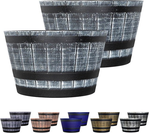 Traders half barrel planter - sg,