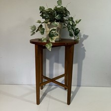 Vintage Poul Hundevad Small Teak Round Side Table Folding Danish 1960s 