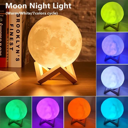 Galaxy moon lamp - 3d,