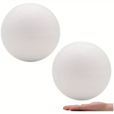 2x Large White 15cm Sphere Polystyrene Balls Lightweight Round Christmas Craft
