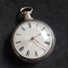 Antique silver pair cased