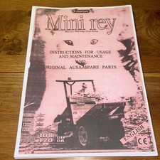 Ausa Mini Rey 108DH / 120 DA , 3 In 1 Manual Re-printed Copy * We Print 4 U *