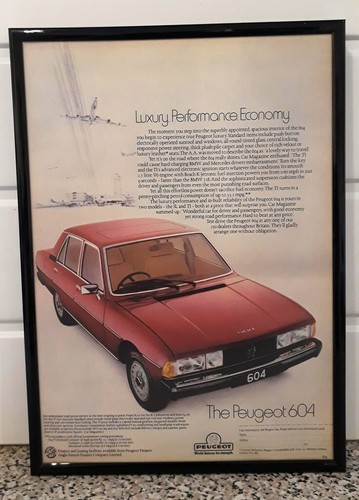 Framed original classic - car, ad