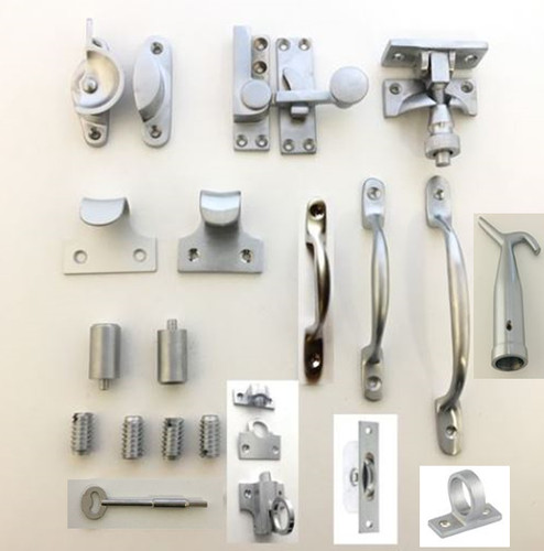 Satin chrome sash window - chrome,